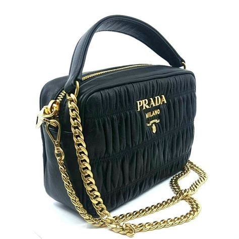 prada borsa bandoliera|Prada Bandoliera Nero Black Nappa Gaufre'1 Quilted Leather .